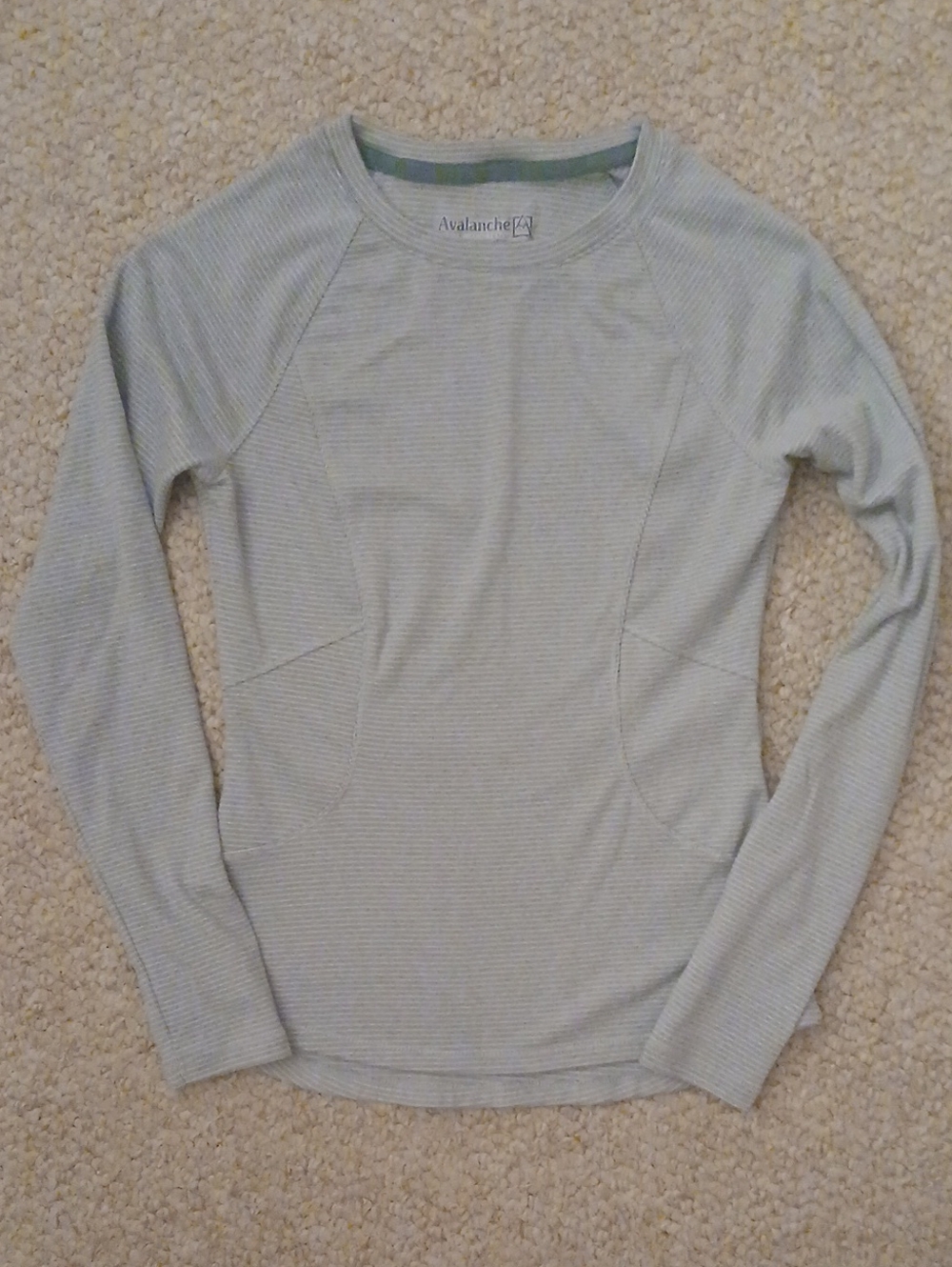 Avalanche Women's Long Sleeve Pale Sage Striped Top